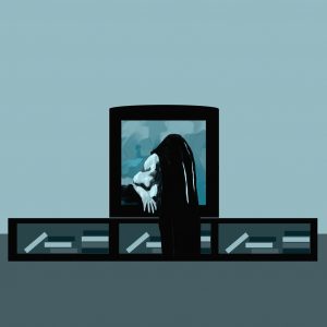 (CIAK) Samara coming out of TV set - The Ring - Illustrazione di Matthew Attard