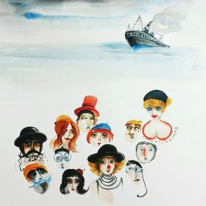 (CIAK) Ciak! Facce da Fellini... - Illustrazione di Cristina Lanotte