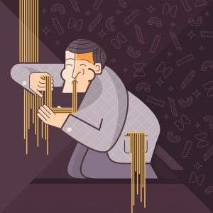 (CIAK) Non siamo abituati a mangiare - Illustrazione di raffaele sabella