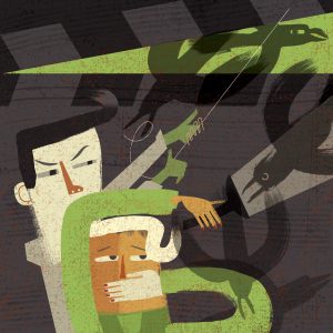 (CIAK) Shutting out the birds - Illustrazione di Brian Fitzgerald