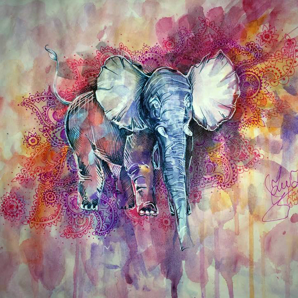 (CIAK) Dumbo Elephant Grace - Illustrazione di Yelyzaveta Glybchenko