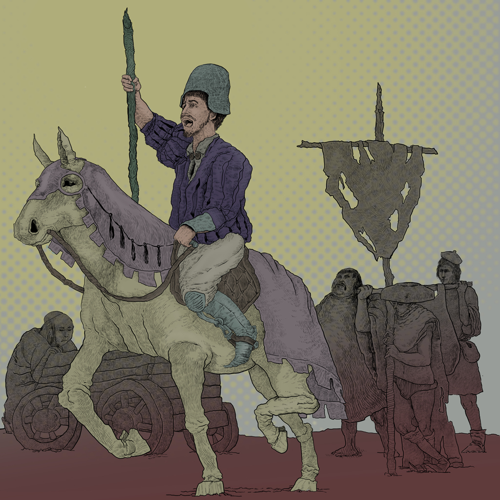 (CIAK) L'Armata Brancaleone in marcia - Illustrazione di vincenzo ventura
