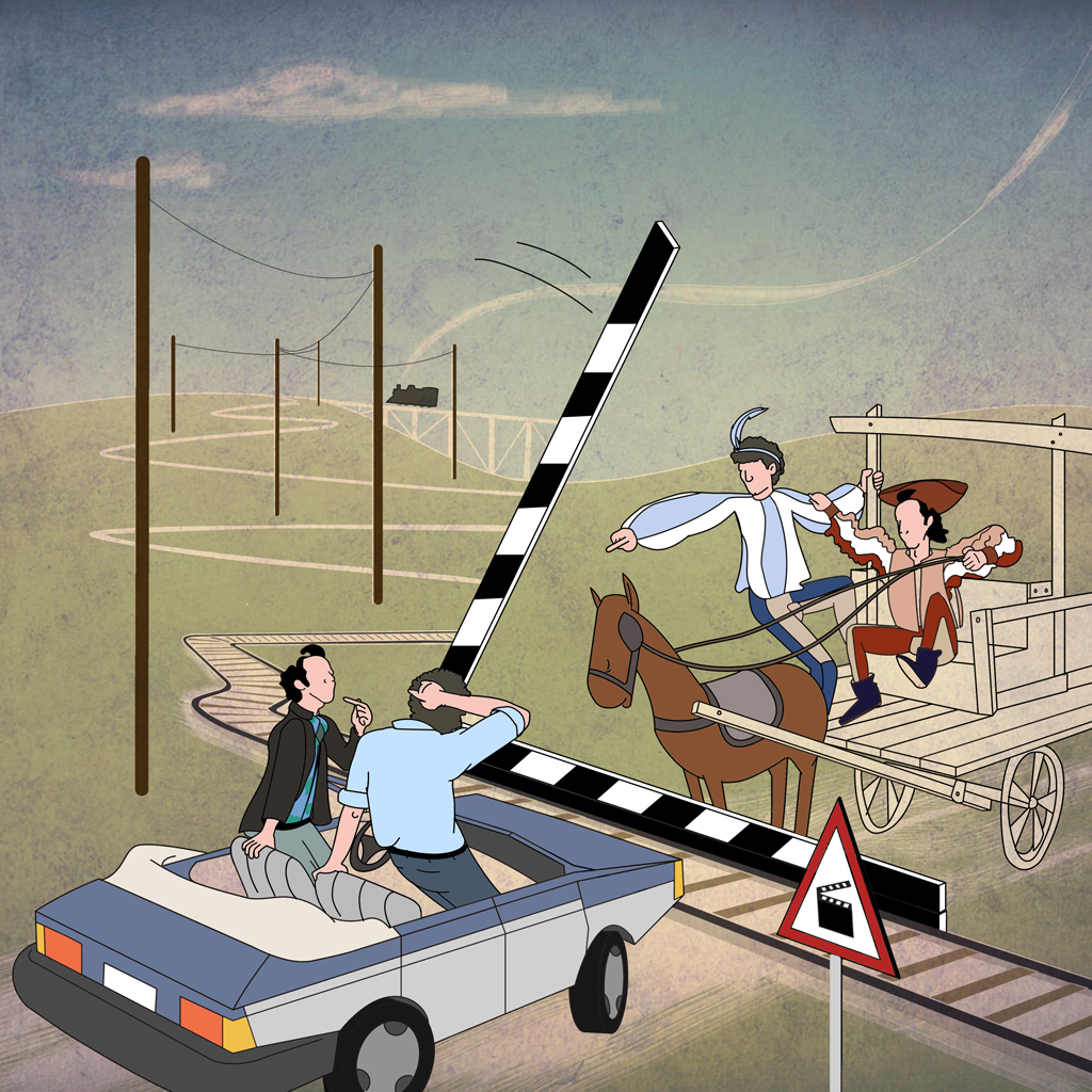 (CIAK) Pericolo di Ciak: "non ci resta che piangere" - Illustrazione di Stefano Santamato