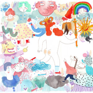 FLOP - Silvia Gorla - Il trend invisibile del re nudo (acquerello e matite colorate)