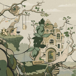 FLOP - Anna Tupá - A House Between Me and the World (Vector Drawing using Adobe Creative Suite)