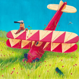 FLOP - Letizia Veiluva - "Ali" (Acrilico e matite colorate su carta)