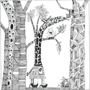 FLOP - Giuseppe Previtali - LA GIRAFFA GOLOSA (INCHIOSTRO DA PENNA A SFERA)