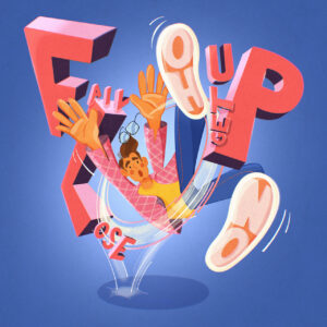 FLOP - Claudia Rossi - Get up (illustrazione digitale con Procreate su tablet)