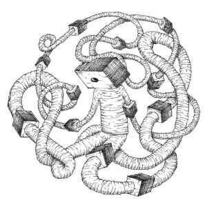 FLOP - Christian Luccarini - Foggy (china e matita su carta con adattamento digitale)