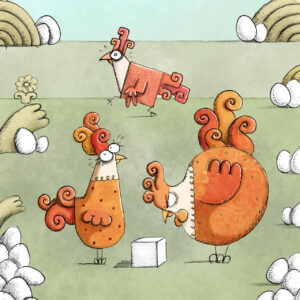 FLOP - Sergio Olivotti - Uhi Uhi... (Biro bic e matita scansionate e colorate digitalmente)