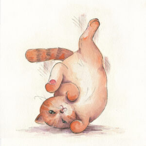 FLOP - Bethany Hewitt - The Audacity of the Cat (Watercolour and Ink)