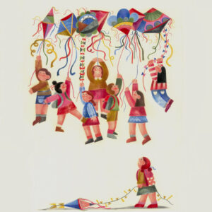 FLOP - Ilaria Converti - L'aquilone stanco (matita colorata su carta)