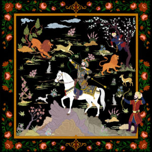 FLOP - Salma Alrayes - Shikargah: The Grand Flop (Digital Illustration - Persian Miniature Style)