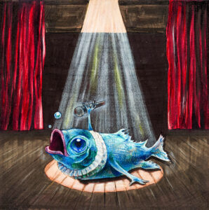 FLOP - Jiayin Tong - The First (and Last) Performance (Colored pencils and alcohol markers.)