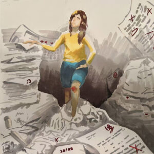 FLOP - Celina Li - The treadmill (Marker on paper)