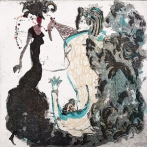 FLOP - dongyi He - You rocked my world (Etching with digital colouring)