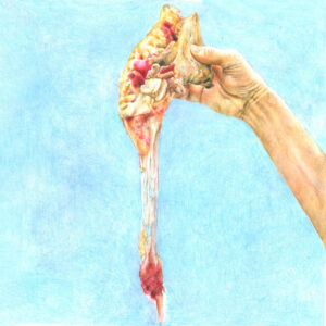 FLOP - Maya Chimento - La caduta (Tecnica mista: matita e acquerello)