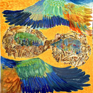 FLOP - KE YIN - Bones and Feathers (Painting)