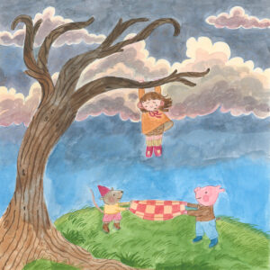 FLOP - Monica Rivera - Fear of Falling (Traditional gouache paint on paper (scanned))