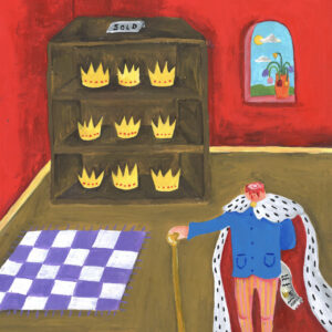 FLOP - Asia Lupo - Tutte queste corone bastano per tutti questi re? (Acrilico su carta Canson 300gr