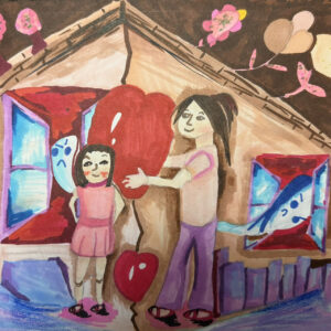 FLOP - Audrey Chen - Fighting with My Sister (Markers and color pencils)