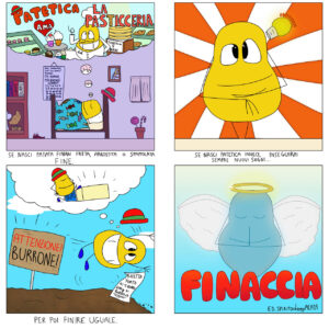 FLOP - Meri Bracalente - Patetica ama la Pasticceria (illustrazione digitale)