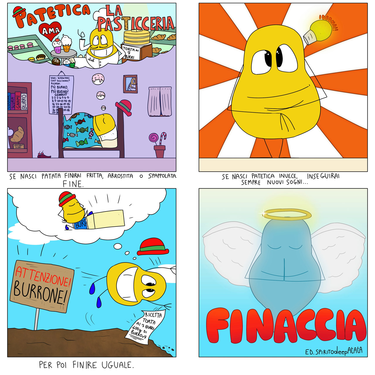 FLOP - Meri Bracalente - Patetica ama la Pasticceria (illustrazione digitale)