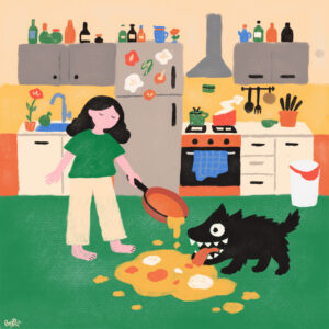 FLOP - Andrea Bella - La Frittata è tratta (Disegno digitale su Procreate)