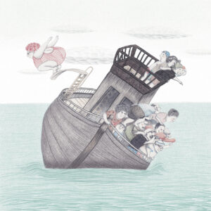 FLOP - Simona Naldi - Perdere l'equilibrio (Matite colorate e successivamente procreate)