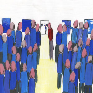 FLOP - Francesco Borghi - Il flop lo fa anche il pubblico (Acrilico su carta)